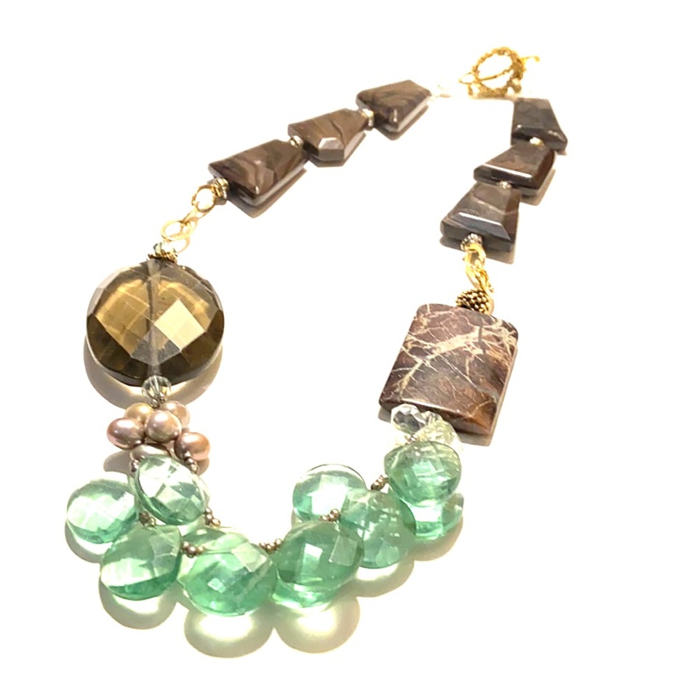Genuine Gemstone Necklace 16”